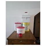 4 Decorative Tin Buckets/Cans