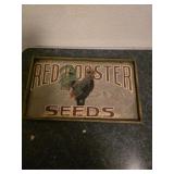 Red Rooster Seeds sign 20 x 12"