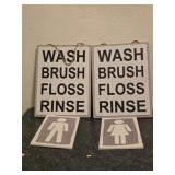 Signs for the bathroom