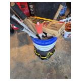 Buckets , Pruners,  Stanley folding hooks and my
