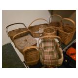 9 Longaberger Baskets Assorted