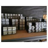 Large Assortment of mini parts bins