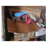 Shelf full of shop towels