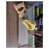 Miter box and saw
