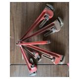 Pipe wrenches assorted