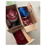Variety of Christmas supplies, including serving