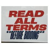 PLEASE READ ALL TERMS BEFORE YOU BID!!!