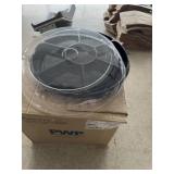 Case of 18 inch black platter seven compartment