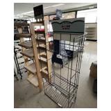 2  retail display racks one is a wooden fudge