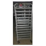 Bakers cooling rack/cart with 12 metal trays