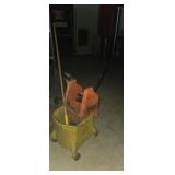 Mop bucket, ringer and mop