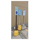 3 Heavy Concrete base portable signs
