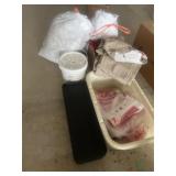 Variety of items, including plastic bags, plastic
