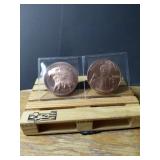 2-1 OUNCE .999 COPPER COINS1 AMERICAN BALD
