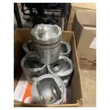 6 large diesel pistons