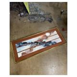 58x23 framed abstract art piece by Joey Steffan