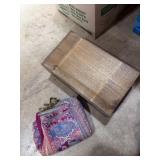 multicolored, rectangular woven tapestry shawl