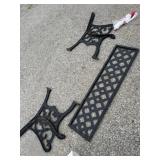 Cast iron garden bench