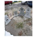 Five piece outdoor cemetery scene