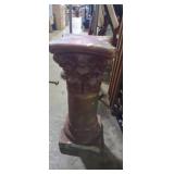 Ceramic roman column style planter stand 25in