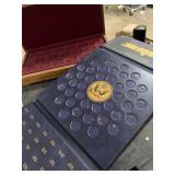 Wooden coin collectors box 17ï¿½ x 8ï¿½ and
