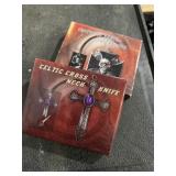 Celtic cross neck knife, and choppers skull neck
