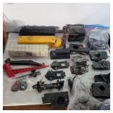 Assorted trains parts and pieces
