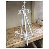 4-arm metal hanging candleholder chandelier