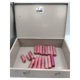Metal lock box w/ key w/ mixed wheat and regular