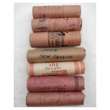 7 Rolls of wheat and regular pennies