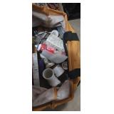 Tool bag woth assortment of wood puddy