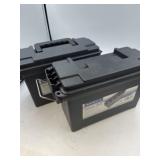 Two plastic ammo boxes