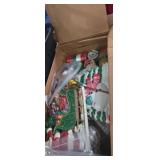 Christmas decor, ornaments,  and ribbon