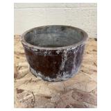 Glazed brown croc bowl
