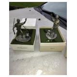 1974,1976 pewter Franklin mint figurines in box