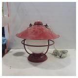 Red vintage style light no plug