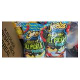 Flaming hot dill pickle cheetos