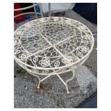 wrought iron garden bistro table