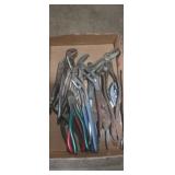 Chnnel locks, wire cutters, pliers and vise grips