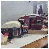 2 decorative light up Christmas campers