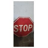 Steel embossed stop sign 30x30in single sided