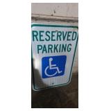 Reserved for handicap parking sign 12x18in