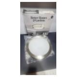 Open box satin nickel finish flush mount light