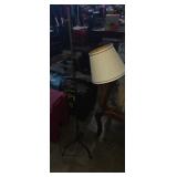 Wrought iron base floor lamp