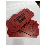 red metal 3D wall decor sign admit one movie