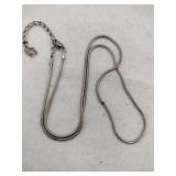 Silver snake chain marked 925 .210oz
