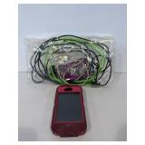 Black Apple iPhone with pink case (untested & as