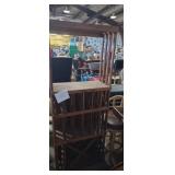 Wooden store wine rack display 27x12x71in