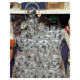 Libbey Silver Leaf pattern Glassware set 36