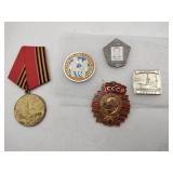 Soviet metal and pins.
